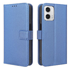 Funda de Cuero Cartera con Soporte Carcasa BY1 para Motorola Moto G 5G (2023) Azul