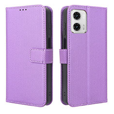 Funda de Cuero Cartera con Soporte Carcasa BY1 para Motorola Moto G 5G (2023) Morado