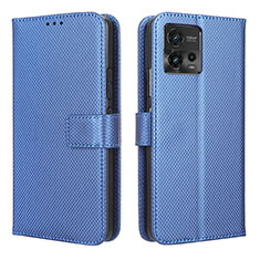 Funda de Cuero Cartera con Soporte Carcasa BY1 para Motorola Moto G72 Azul