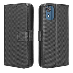 Funda de Cuero Cartera con Soporte Carcasa BY1 para Nokia C02 Negro