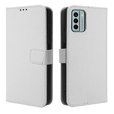 Funda de Cuero Cartera con Soporte Carcasa BY1 para Nokia G22 Blanco