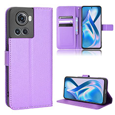 Funda de Cuero Cartera con Soporte Carcasa BY1 para OnePlus 10R 5G Morado