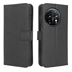 Funda de Cuero Cartera con Soporte Carcasa BY1 para OnePlus 11 5G Negro