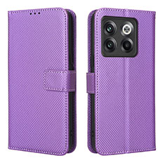 Funda de Cuero Cartera con Soporte Carcasa BY1 para OnePlus Ace Pro 5G Morado