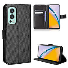 Funda de Cuero Cartera con Soporte Carcasa BY1 para OnePlus Nord 2 5G Negro