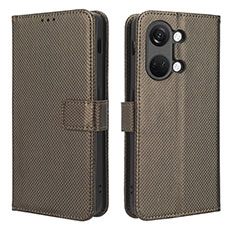 Funda de Cuero Cartera con Soporte Carcasa BY1 para OnePlus Nord 3 5G Marron