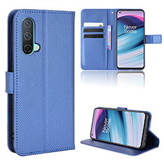 Funda de Cuero Cartera con Soporte Carcasa BY1 para OnePlus Nord CE 5G Azul