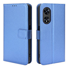 Funda de Cuero Cartera con Soporte Carcasa BY1 para Oppo A1 5G Azul