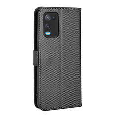 Funda de Cuero Cartera con Soporte Carcasa BY1 para Oppo A54 4G Negro