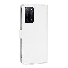 Funda de Cuero Cartera con Soporte Carcasa BY1 para Oppo A55 5G Blanco