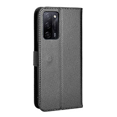 Funda de Cuero Cartera con Soporte Carcasa BY1 para Oppo A55 5G Negro