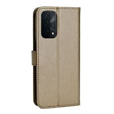 Funda de Cuero Cartera con Soporte Carcasa BY1 para Oppo A93 5G Marron