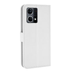 Funda de Cuero Cartera con Soporte Carcasa BY1 para Oppo F21 Pro 4G Blanco