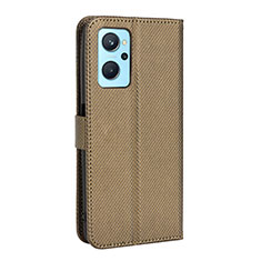 Funda de Cuero Cartera con Soporte Carcasa BY1 para Oppo K10 4G Marron