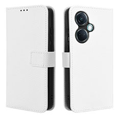 Funda de Cuero Cartera con Soporte Carcasa BY1 para Oppo K11 5G Blanco