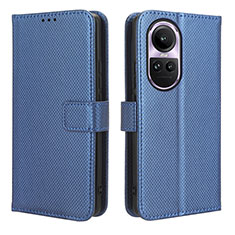 Funda de Cuero Cartera con Soporte Carcasa BY1 para Oppo Reno10 5G Azul