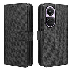 Funda de Cuero Cartera con Soporte Carcasa BY1 para Oppo Reno10 5G Negro