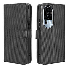 Funda de Cuero Cartera con Soporte Carcasa BY1 para Oppo Reno10 Pro+ Plus 5G Negro