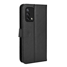 Funda de Cuero Cartera con Soporte Carcasa BY1 para Oppo Reno6 Lite Negro