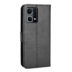 Funda de Cuero Cartera con Soporte Carcasa BY1 para Oppo Reno8 4G Negro