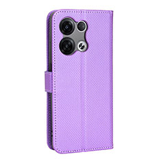 Funda de Cuero Cartera con Soporte Carcasa BY1 para Oppo Reno9 5G Morado