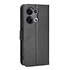 Funda de Cuero Cartera con Soporte Carcasa BY1 para Oppo Reno9 5G Negro