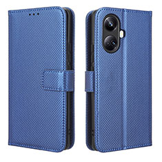 Funda de Cuero Cartera con Soporte Carcasa BY1 para Realme 10 Pro+ Plus 5G Azul