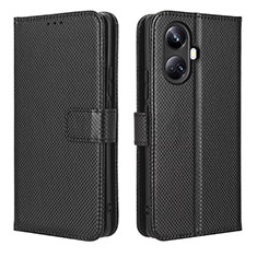 Funda de Cuero Cartera con Soporte Carcasa BY1 para Realme 10 Pro+ Plus 5G Negro