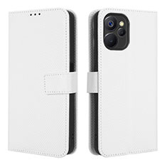 Funda de Cuero Cartera con Soporte Carcasa BY1 para Realme 10T 5G Blanco