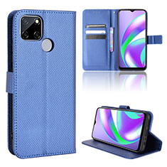 Funda de Cuero Cartera con Soporte Carcasa BY1 para Realme 7i RMX2193 Azul