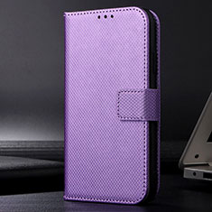 Funda de Cuero Cartera con Soporte Carcasa BY1 para Realme 8 4G Morado