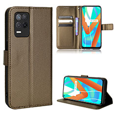 Funda de Cuero Cartera con Soporte Carcasa BY1 para Realme 8s 5G Marron