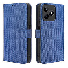 Funda de Cuero Cartera con Soporte Carcasa BY1 para Realme C51 Azul