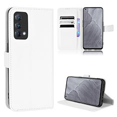 Funda de Cuero Cartera con Soporte Carcasa BY1 para Realme GT Master 5G Blanco