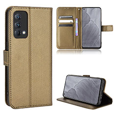 Funda de Cuero Cartera con Soporte Carcasa BY1 para Realme GT Master 5G Marron