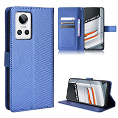 Funda de Cuero Cartera con Soporte Carcasa BY1 para Realme GT Neo3 5G Azul