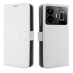 Funda de Cuero Cartera con Soporte Carcasa BY1 para Realme GT Neo5 5G Blanco