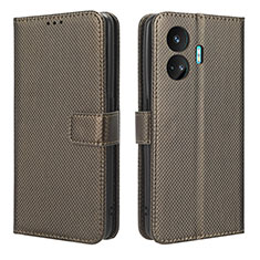 Funda de Cuero Cartera con Soporte Carcasa BY1 para Realme GT Neo5 SE 5G Marron