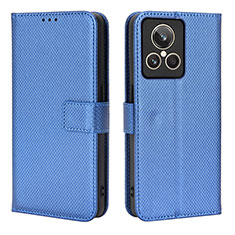 Funda de Cuero Cartera con Soporte Carcasa BY1 para Realme GT2 Master Explorer Azul