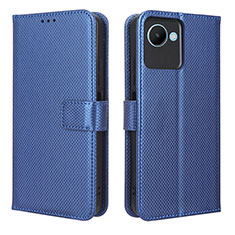 Funda de Cuero Cartera con Soporte Carcasa BY1 para Realme Narzo 50i Prime Azul