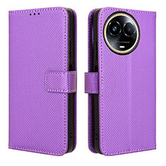 Funda de Cuero Cartera con Soporte Carcasa BY1 para Realme Narzo 60x 5G Morado