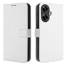 Funda de Cuero Cartera con Soporte Carcasa BY1 para Realme Narzo N55 Blanco