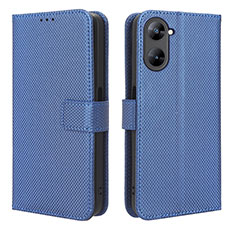 Funda de Cuero Cartera con Soporte Carcasa BY1 para Realme V30t 5G Azul