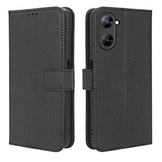 Funda de Cuero Cartera con Soporte Carcasa BY1 para Realme V30t 5G Negro