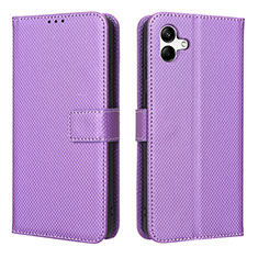 Funda de Cuero Cartera con Soporte Carcasa BY1 para Samsung Galaxy A04E Morado