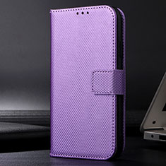 Funda de Cuero Cartera con Soporte Carcasa BY1 para Samsung Galaxy M01 Core Morado