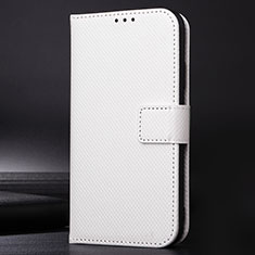 Funda de Cuero Cartera con Soporte Carcasa BY1 para Sharp Aquos Sense6 Blanco