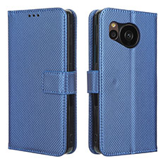 Funda de Cuero Cartera con Soporte Carcasa BY1 para Sharp Aquos Sense7 Azul