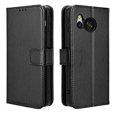 Funda de Cuero Cartera con Soporte Carcasa BY1 para Sharp Aquos Sense8 Negro