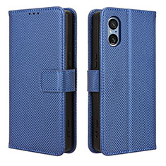 Funda de Cuero Cartera con Soporte Carcasa BY1 para Sony Xperia 5 V Azul